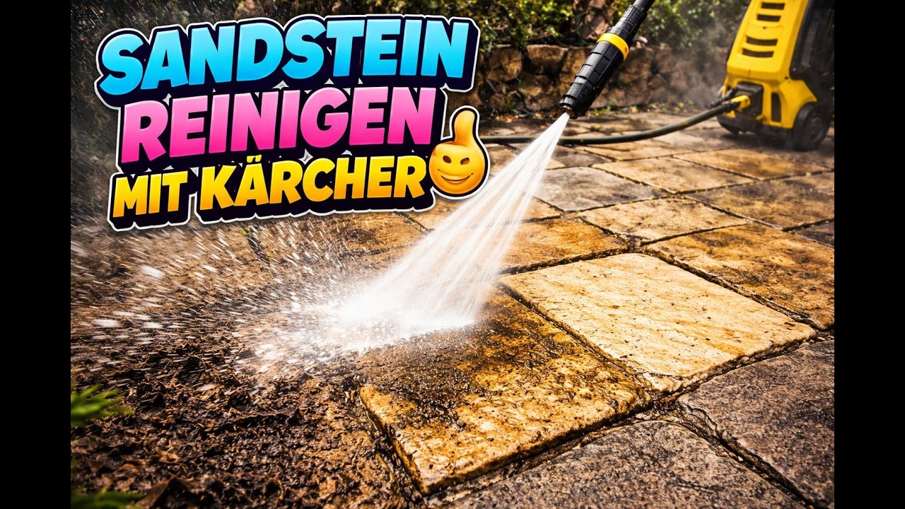 Sandsteine reinigen mit dem K&auml;rcher so wirds gemacht