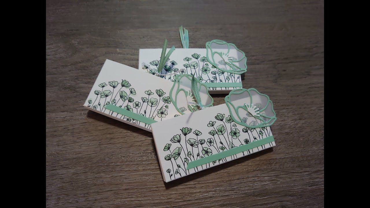 Ziehschachtel f&uuml;r Minischokolade I Mohnbl&uuml;tenzauber I mit Produkten von Stampin' Up!