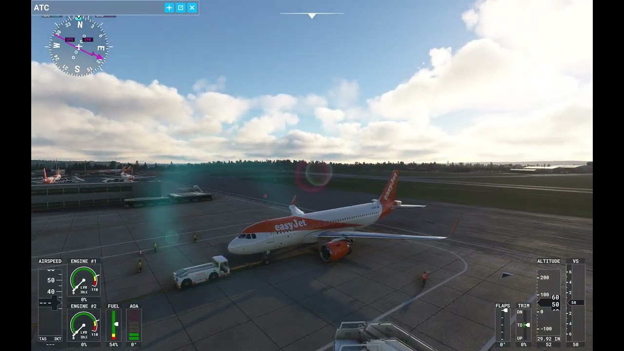 EasyJet Airbus A320 take off and climb from Bristol - MSFS 20 