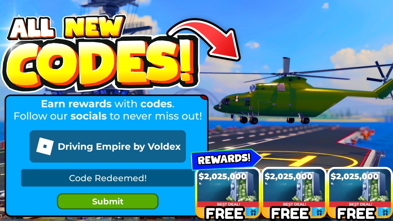 *NEW* ALL WORKING *MILITARY UPD🪖* CODES FOR DRIVING EMPIRE IN JULY 2026! ROBLOX DRIVING EMPIRE