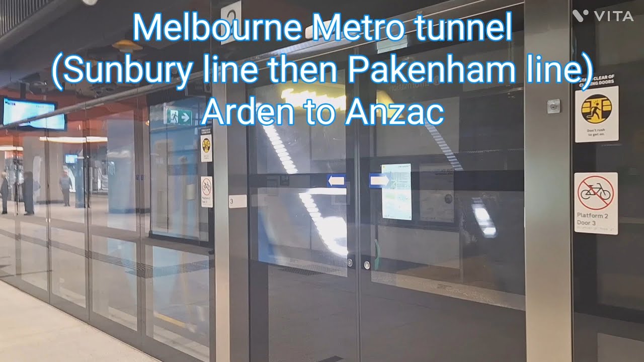 Melbourne Metro tunnel (Sunbury line then Pakenham line) Arden to Anzac