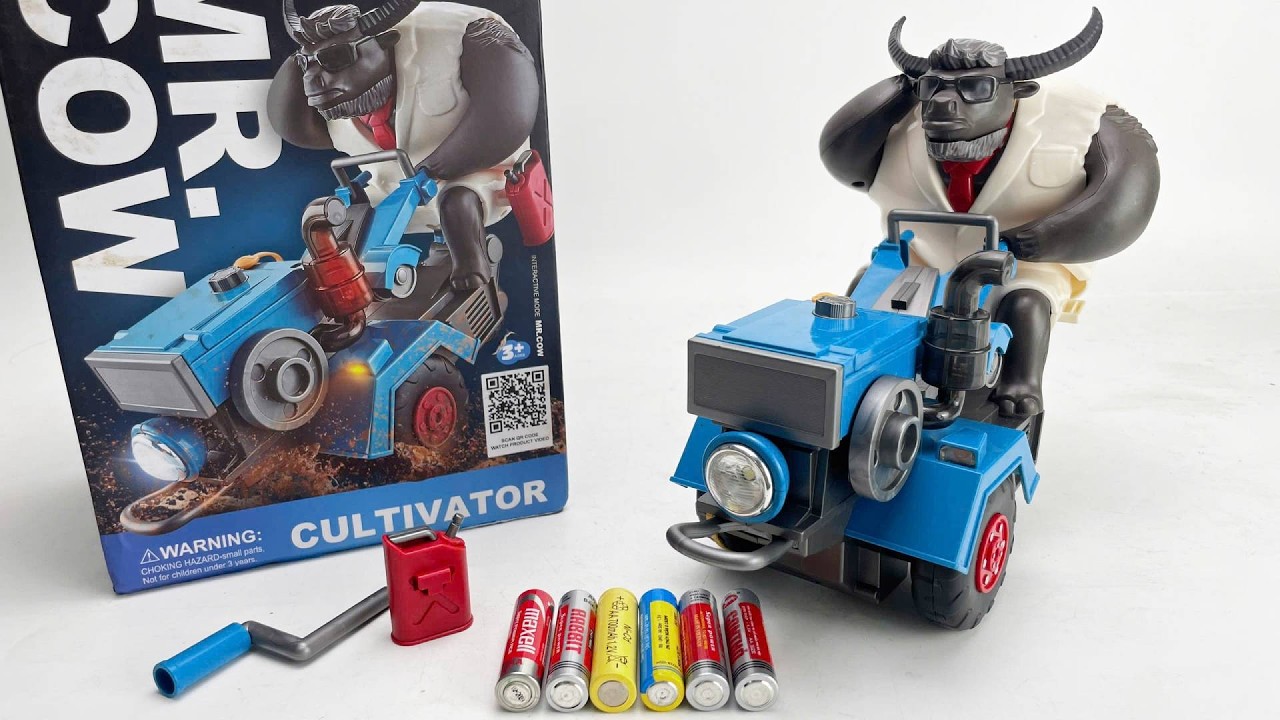 Unboxing Electric Funny Buffalo, Dancing Car | Electric Simulated Tractor