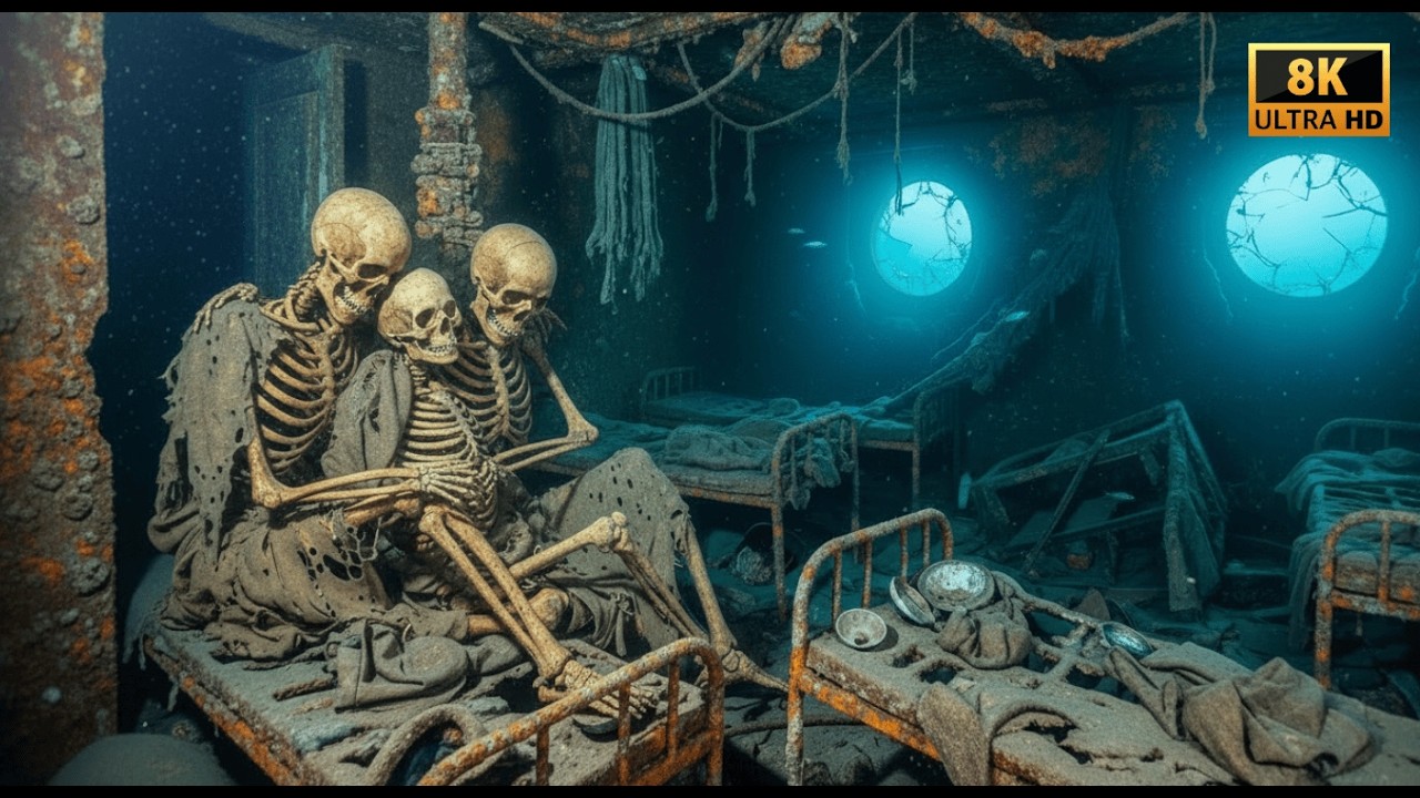 Shocking moment on the Titanic: discovering a family pressed into a narrow shelter in 1912.