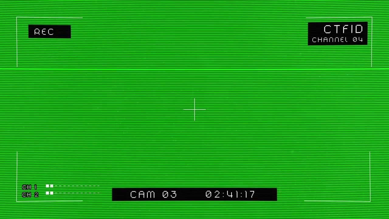 4k Green Screen CCTV Security Camera video overlay Smudges Grain Glitch | Snowman Digital