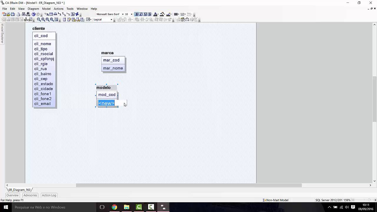 Modelagem de dados utilizando o ErWin - Exerc&iacute;cio estacionamento rotativo - 1 parte