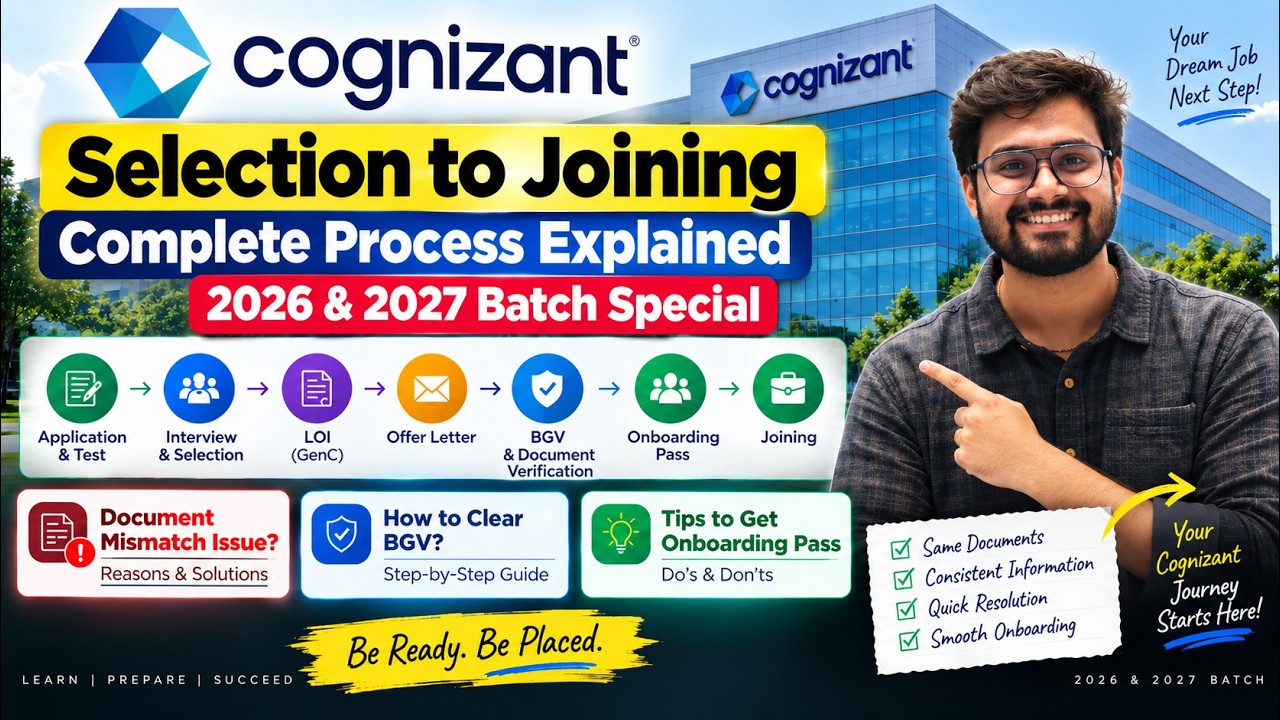 Cognizant Onboarding Update | Onboarding Pass | Joining Process | 2027 Batch Special