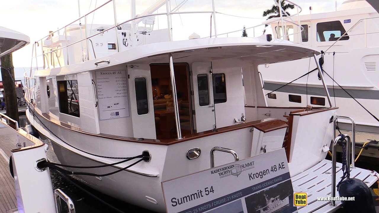 2022 Kadey Krogen 48 AE Cruiser Yacht - Walkaround Tour - 2021 Fort Lauderdale Boat Show