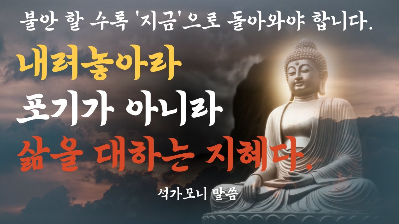 불안이 사라지는 순간, 이걸 멈췄다 ㅣ 이 생각 하나 때문에 인생이 계속 괴롭다. ㅣ 부처님 말씀  ㅣ 석가모니 말씀 #부처님말씀 #부처님명언 #부처님기도
