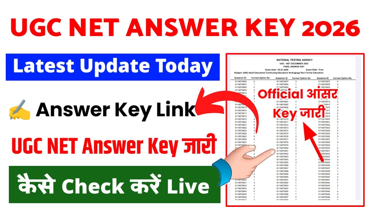 UGC Net Answer Key 2026 | UGC Net June 2026 Answer Key ? How To Check UGC Net Answer Key 2026 