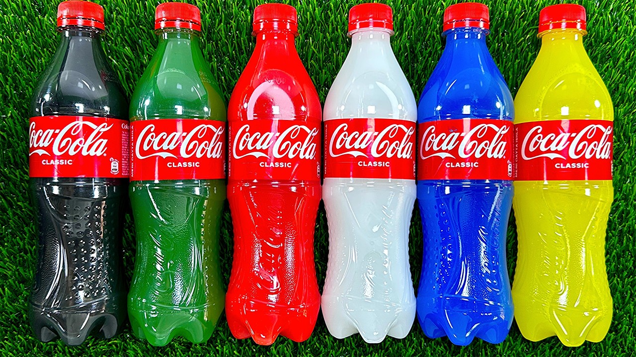 Rainbow Soda Bottles & Candy | Visual ASMR Pour & Crunch