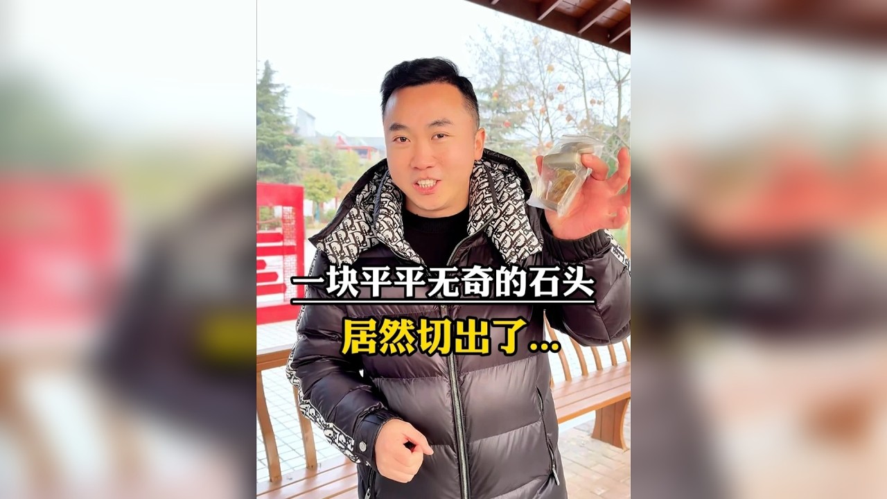 一块平平无奇的石头，我居然切出了...