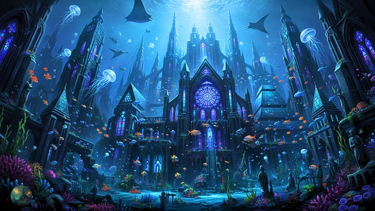 A Magnificent Underwater Fairy Kingdom 🌊 Exotic Tropical Fish with Relaxing Music for Better Sleep