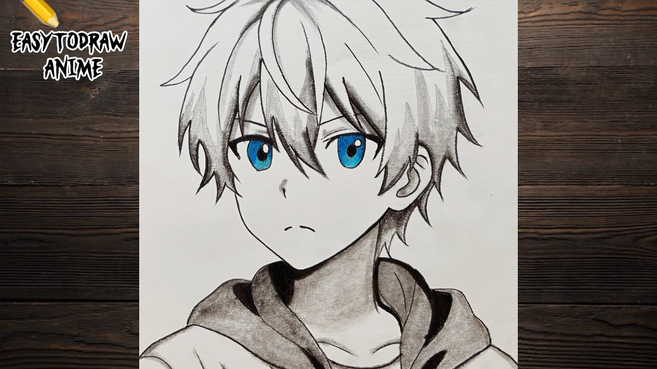 Easy Anime Drawing | How to Draw Anime Boy Step by Step | Anime Art Drawing Tutorial for Beginners 