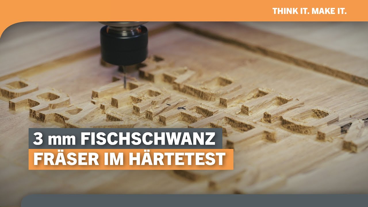 3mm Fischschwanz-Fräser im Härtetest – Eiche linksgenutet fräsen