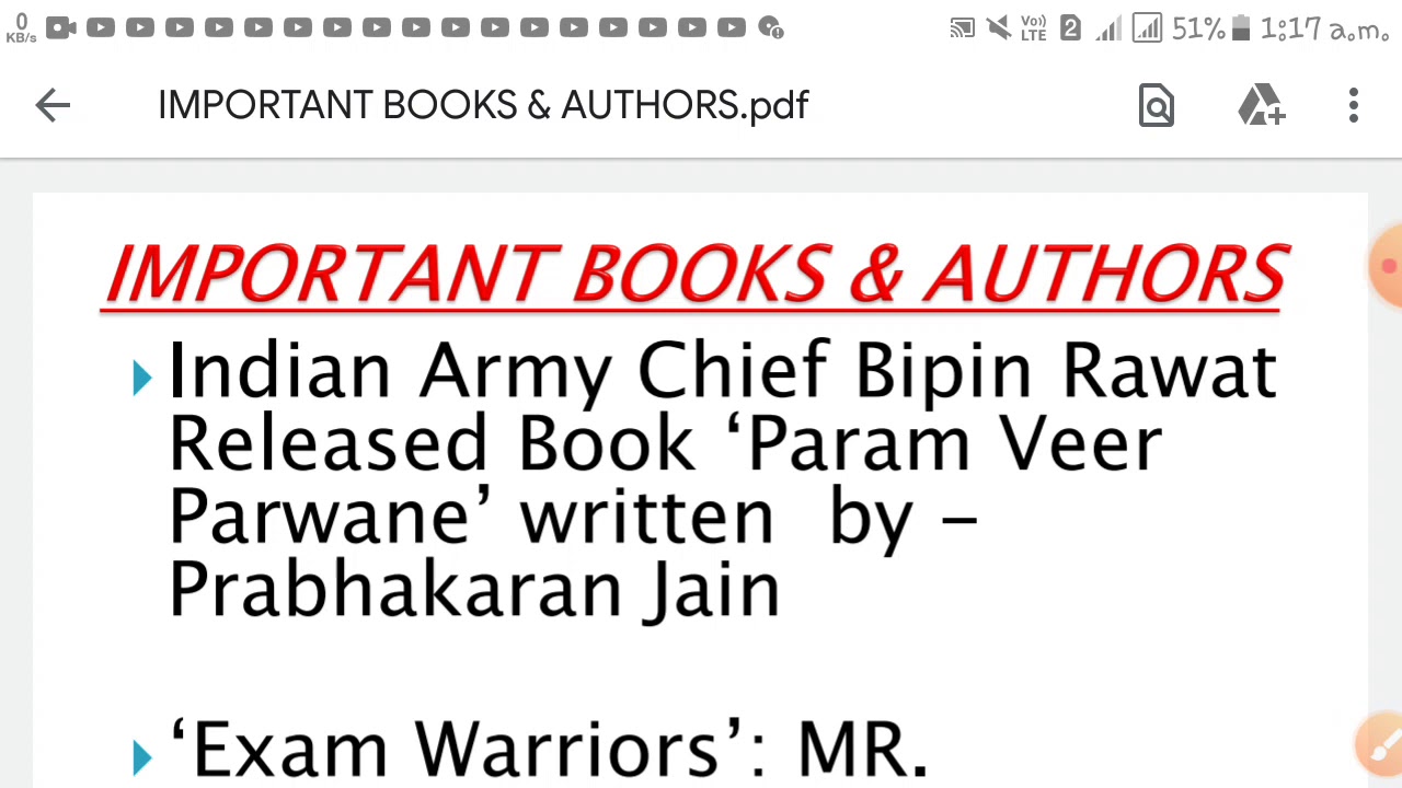 Important books and authors list ( Important for all upcoming exams )