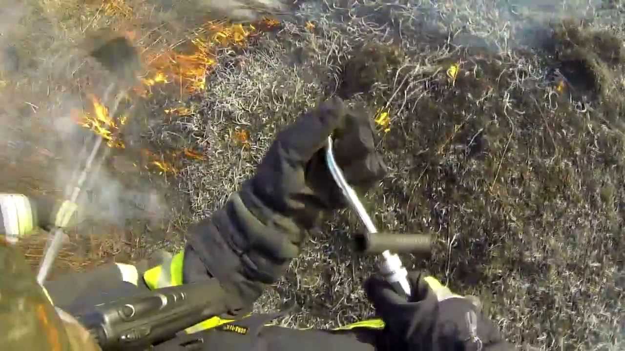 OSP Żychcice - pożar trawy na nieużytkach w Bobrownikach [HELMET CAM]
