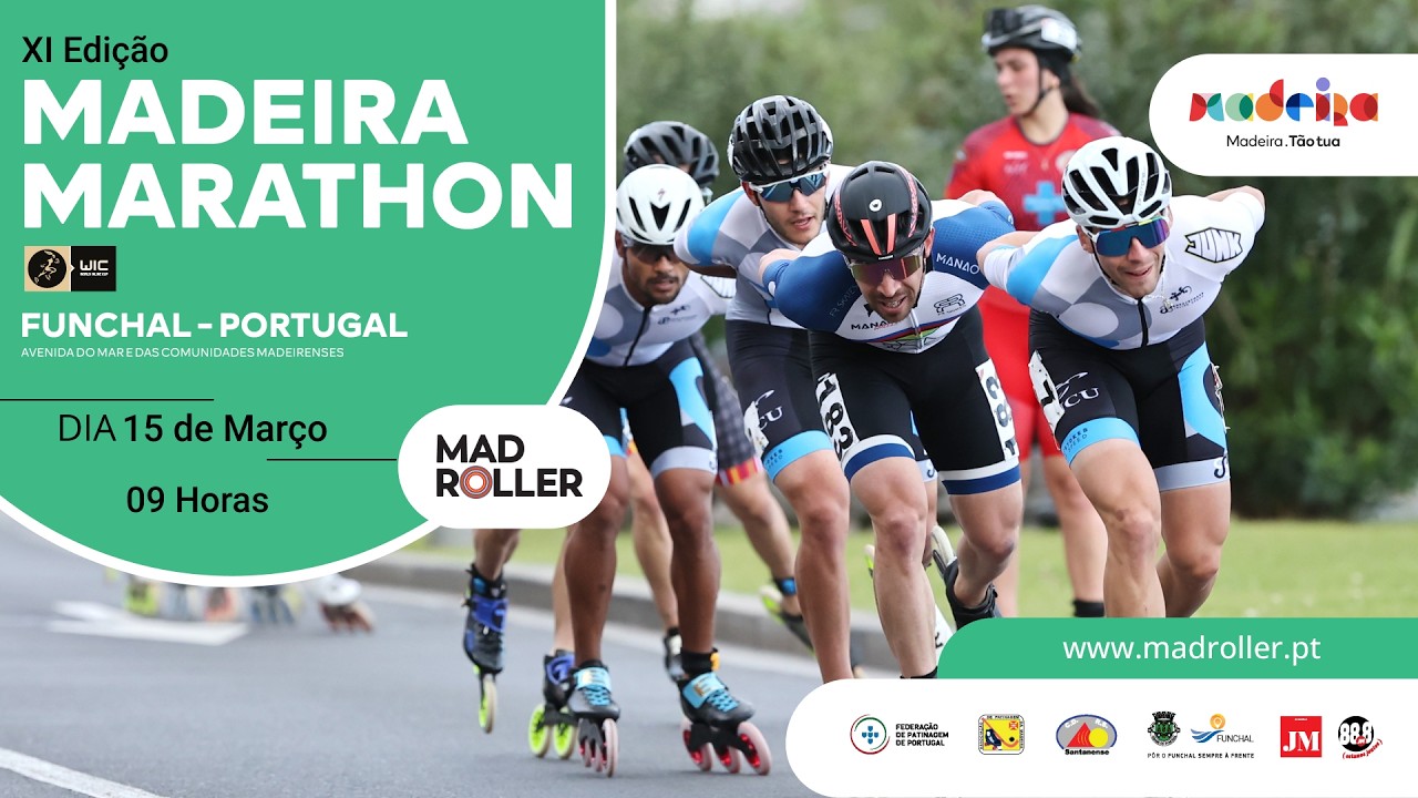 🏆 MAD ROLLER 2026 | Funchal - Domingo | 100mts Sprint + MARATONA 42km | Madeira Marathon 🛼