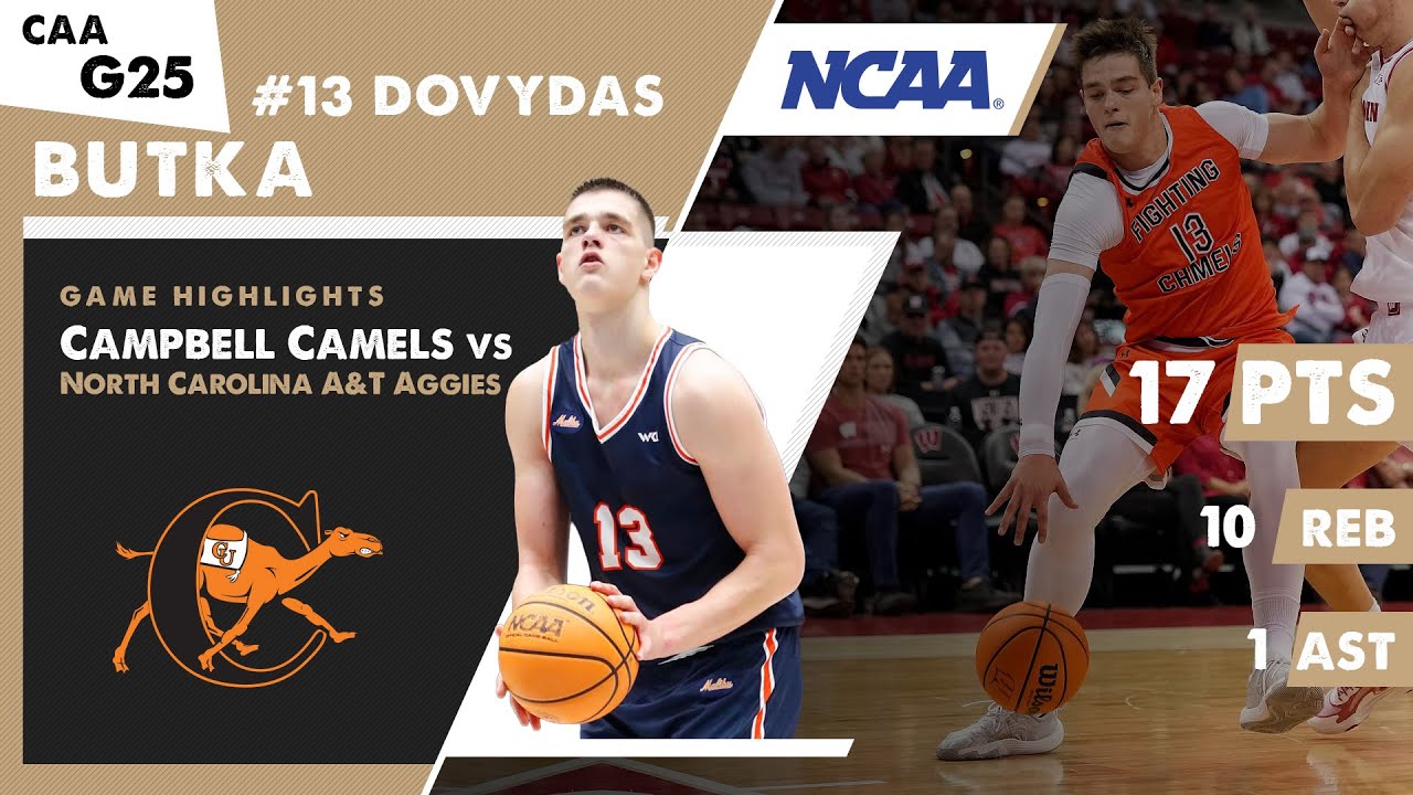 Lithuanian DOVYDAS BUTKA another Double Double 17 PTS & 10 REB for Campbell Fighting Camels NCAA