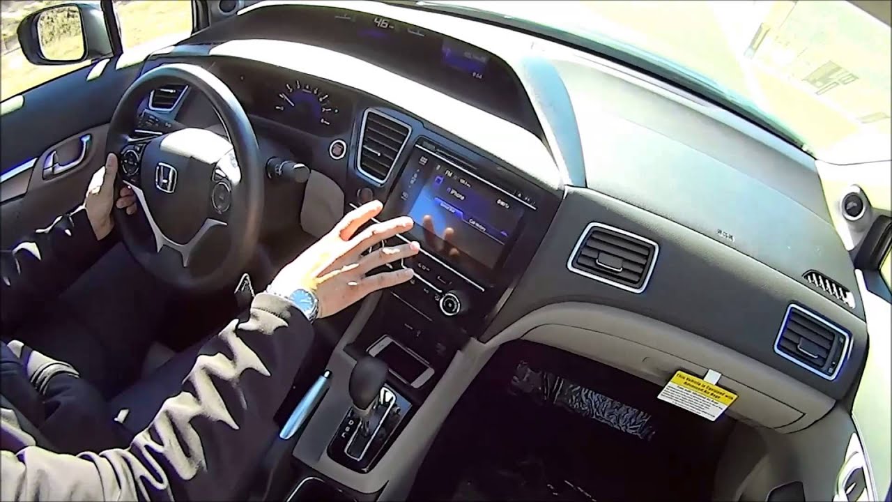 Тест-драйв седана Honda Civic EX 2014 года, серый, современный, стальной металл