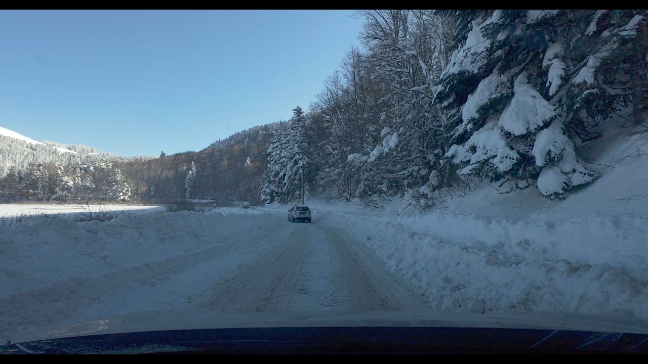 A Sunny Winter Drive to Snowy Abant Lake | 4K