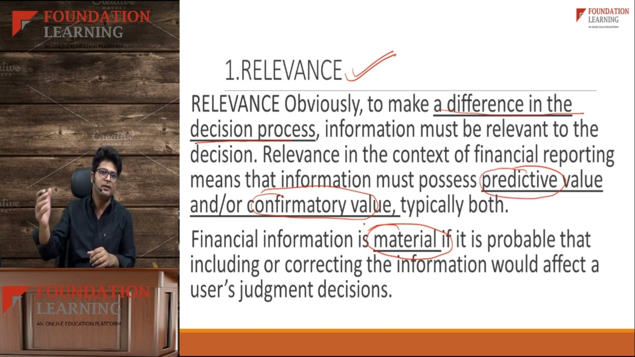 Conceptual framework-Qualitative Characteristics of Financial Reporting Information -by CA Rohit