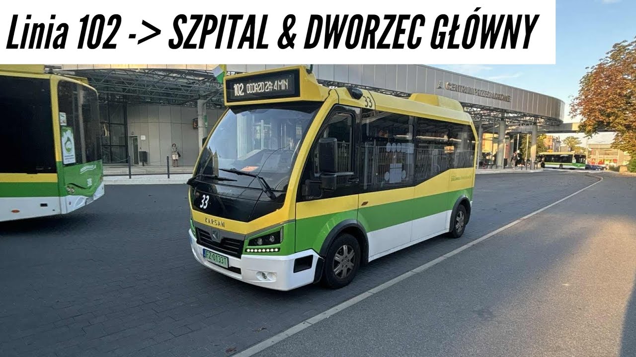 MZK Zielona Góra | Cabview🚌 | ➡️Linia 102 | Karsan E-Jest #33