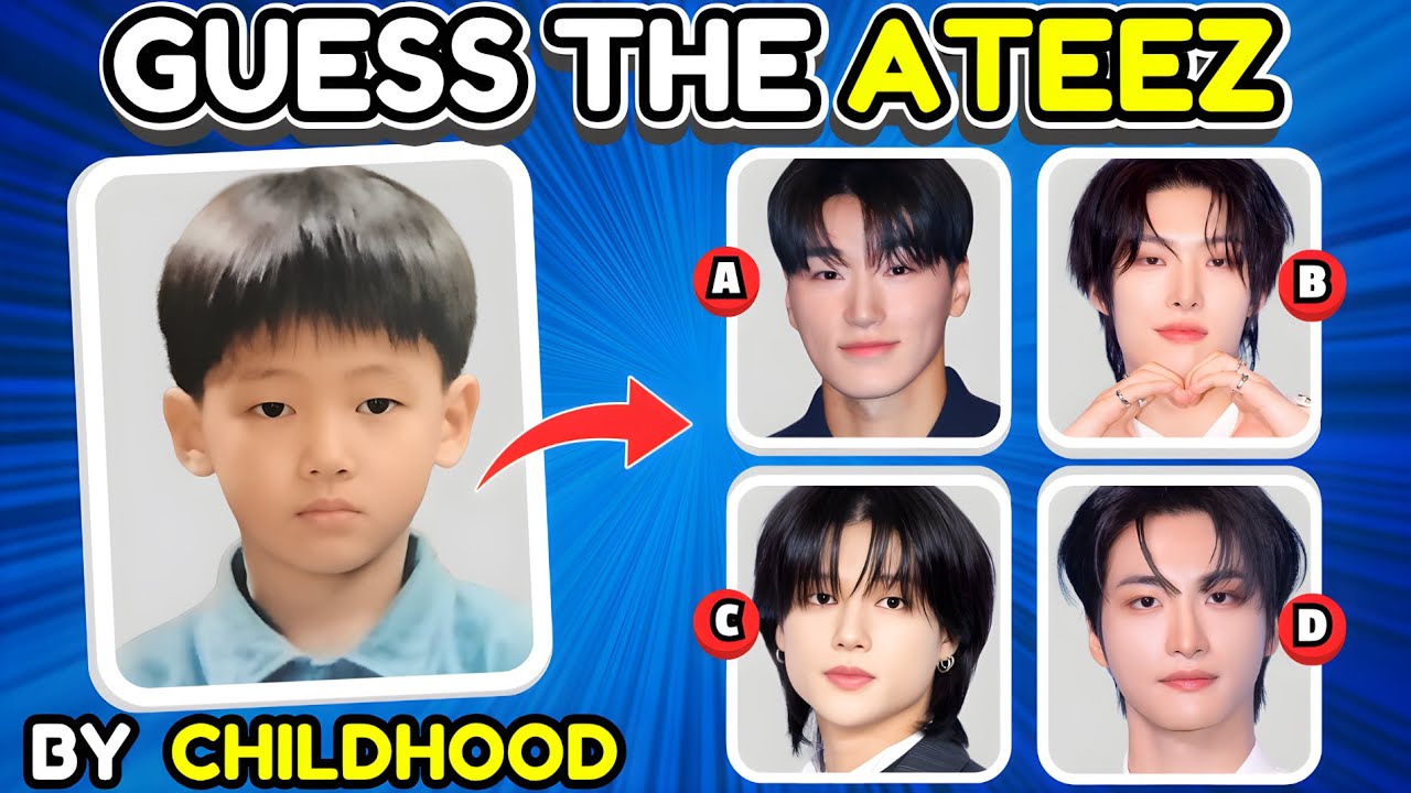 Can You Guess ATEEZ Members by Baby Photos? 🧡💙| K-Pop Quiz Game 2025