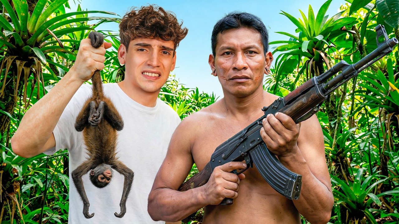 🩸Cazando y Cocinando con Indígena en Peligrosa Selva🩸