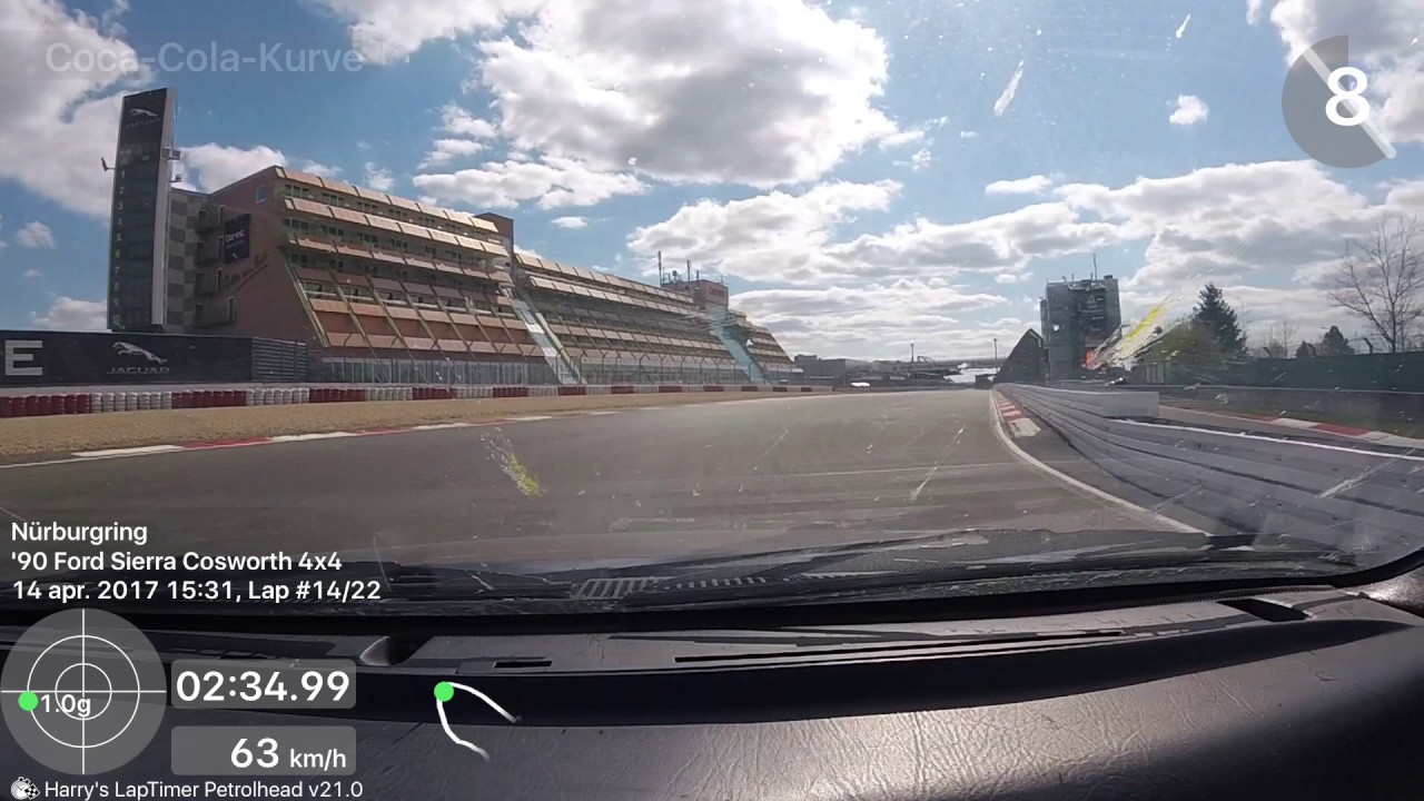 Sierra Cosworth 4x4 on Nurburgring GP 14.04.17 session 3