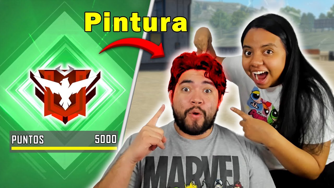 RETO: MI ESPOSA ME PINTA EL PELO DE ROJO SI PIERDO LA PARTIDA  😨 solo vs duo 😅