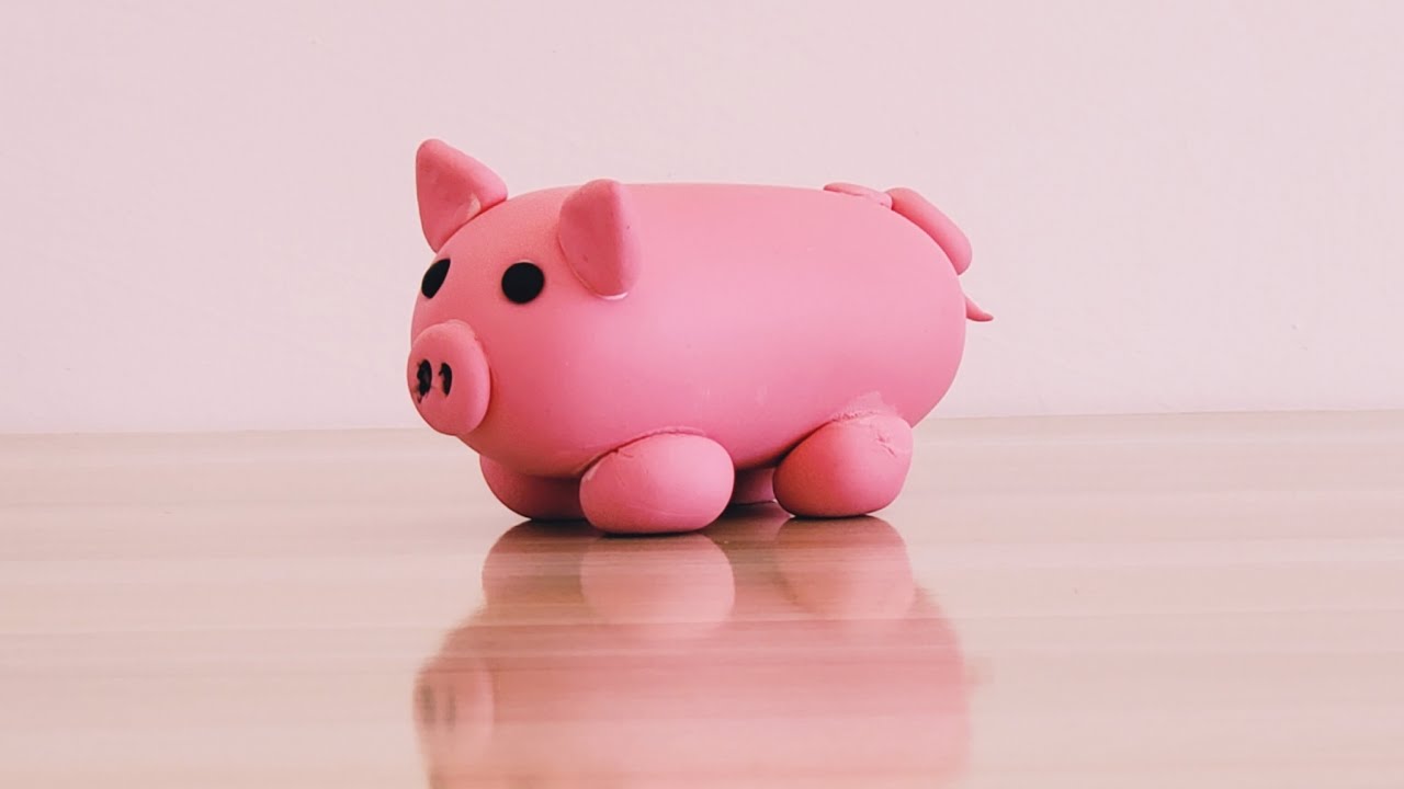 How to Make an ADORABLE Pig with Air Dry Clay | Beginner Friendly |