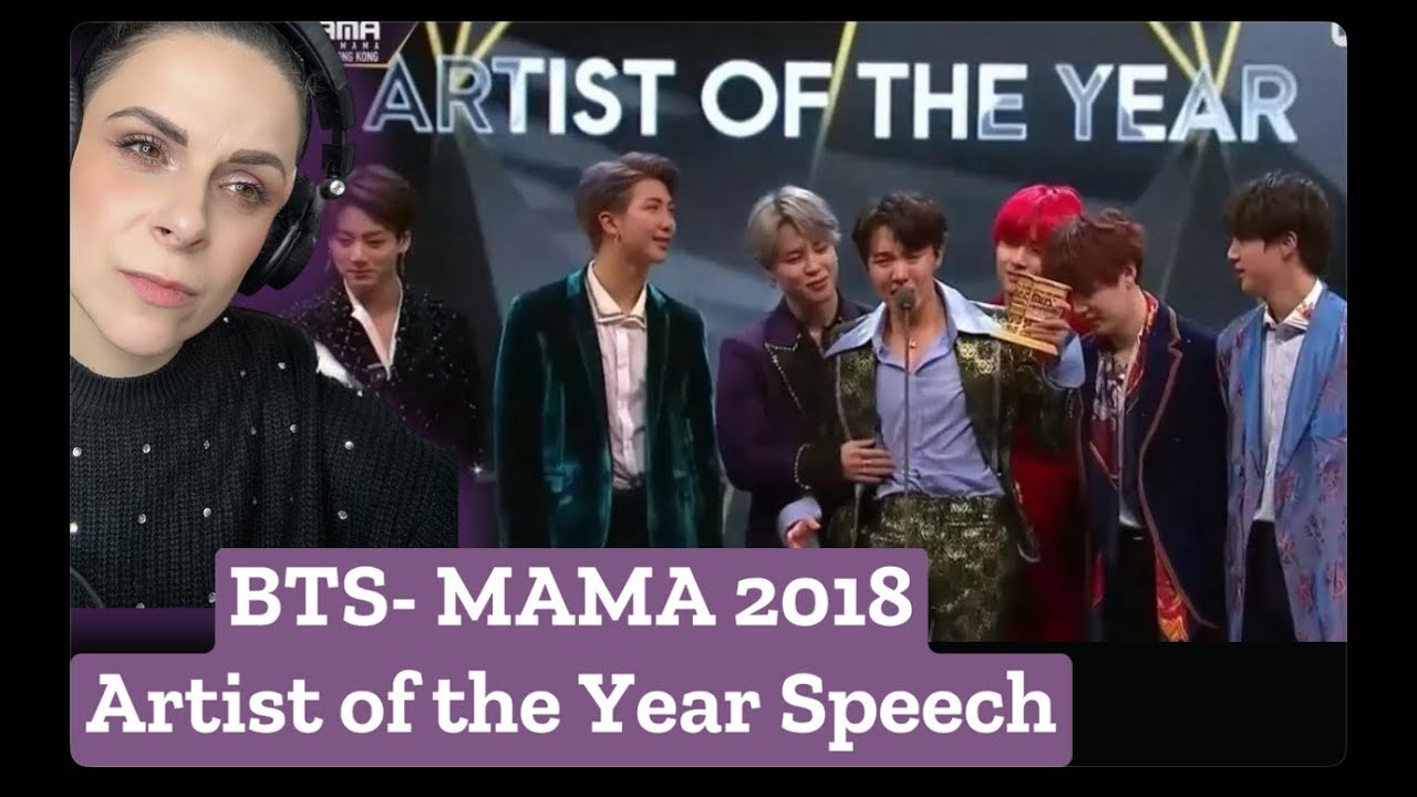 BTS MAMA 2018 Artist of the Year Speech