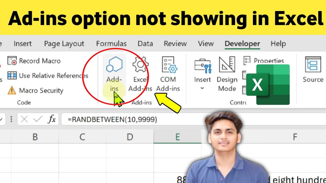 Ms Excel add-ins option not showing | Enable add ins option in Microsoft excel