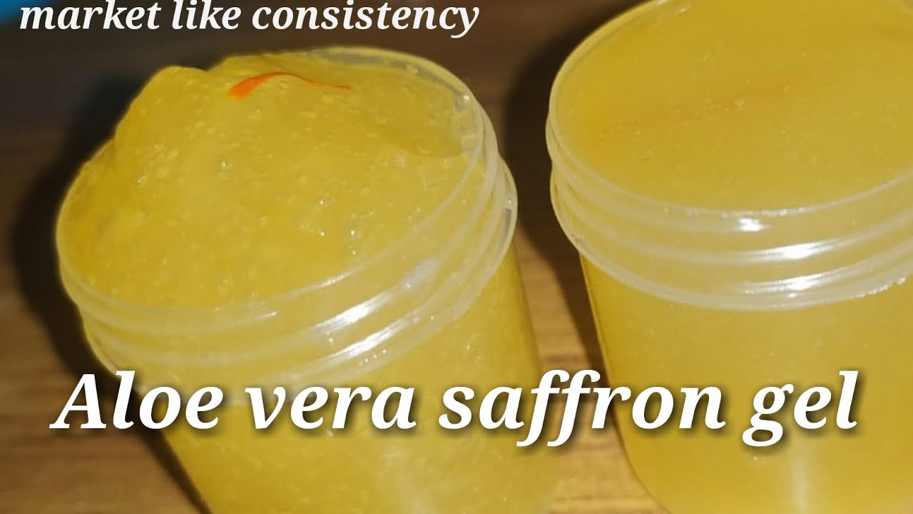 Market like consistency aloe vera saffron gel with carbopol & Triethanolamine(TEA), Balanced ph