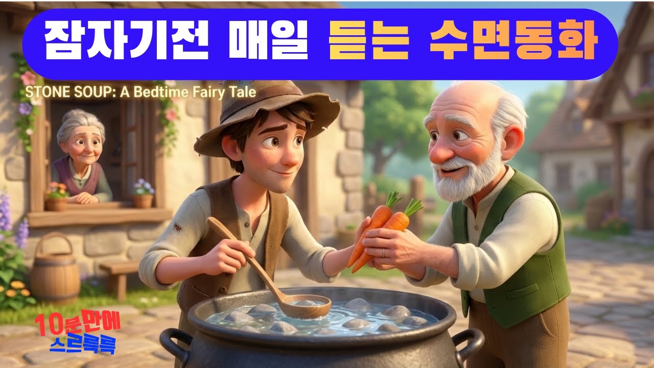 🪨돌멩이로 수프를 만들었다고?! 😲 | 아이가 끝까지 듣는 마법 동화 | 10분 취침 동화 | 교육동화