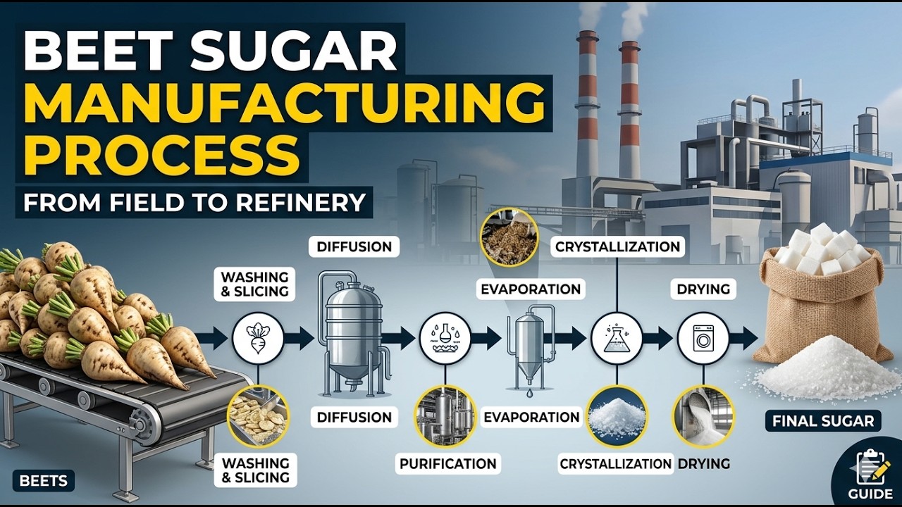 Beet Sugar Manufacturing Process | Sugar Beet Production Technology