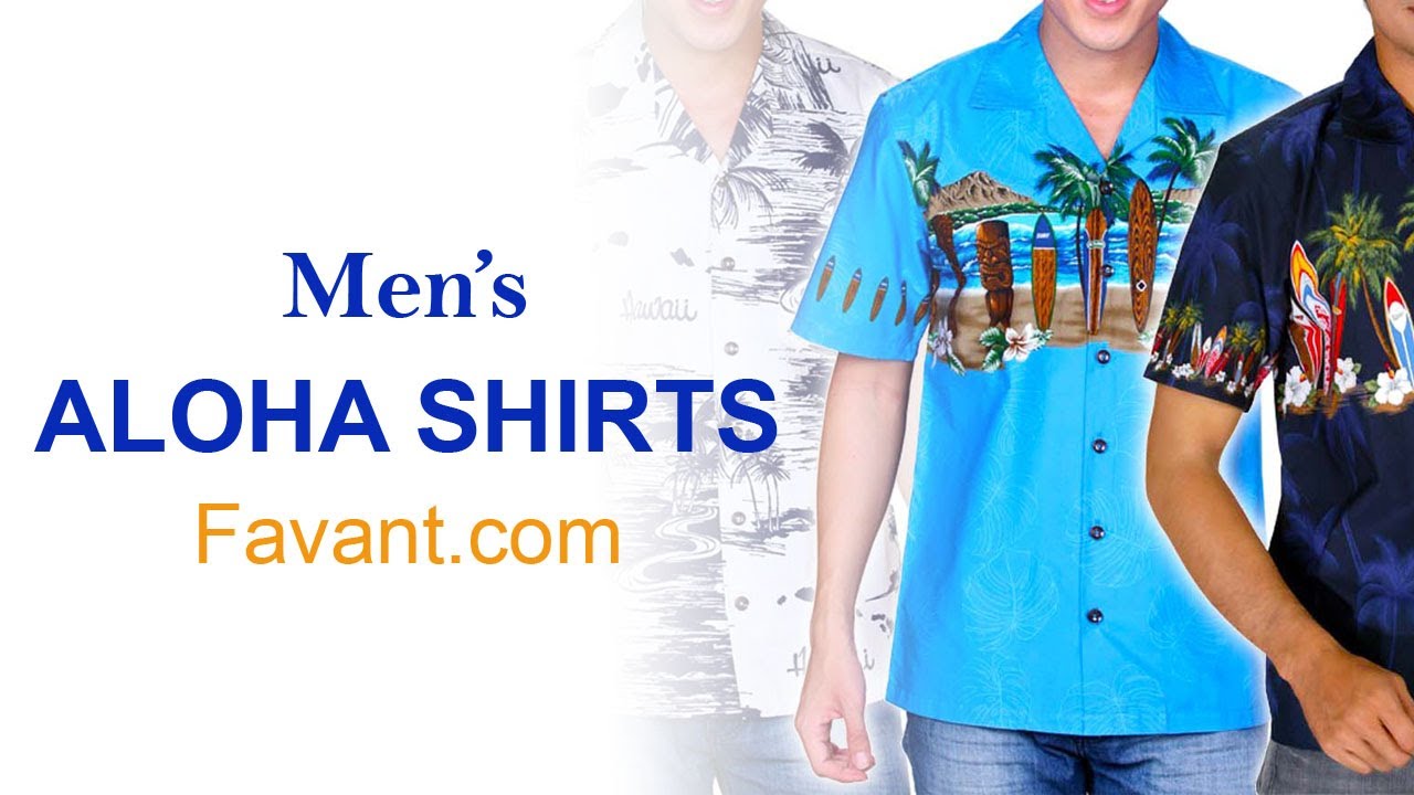 Favant Men's Aloha Shirt - Hawaiian Tropical Shirts