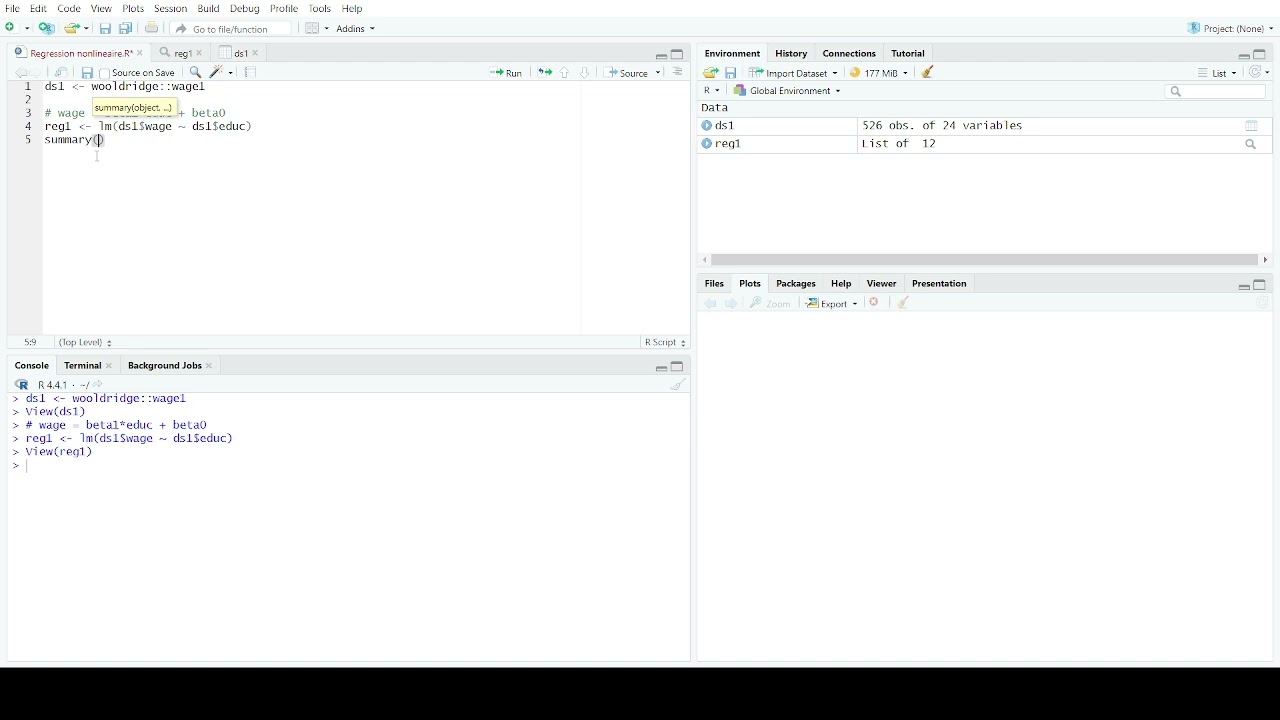 Chapitre 2 - La regression linéaire simple (Rstudio)