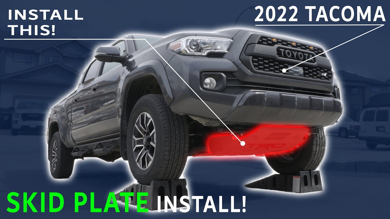 TRD PRO SKID PLATE INSTALL on the 2022 Toyota TACOMA TRD Sport | EASY DIY