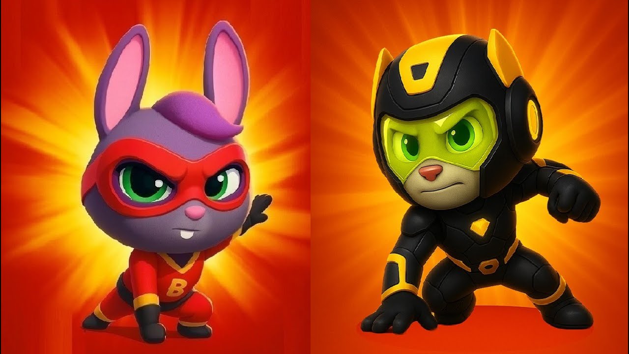 Talking Tom Hero Dash Old version VS New 2025 New Character SUPER BECCA VS Superhero Tom Gameplay
