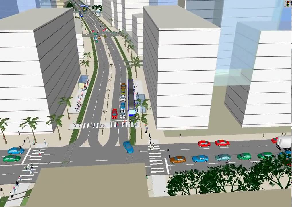 Proposed LRT Route in BSB Video Simulation