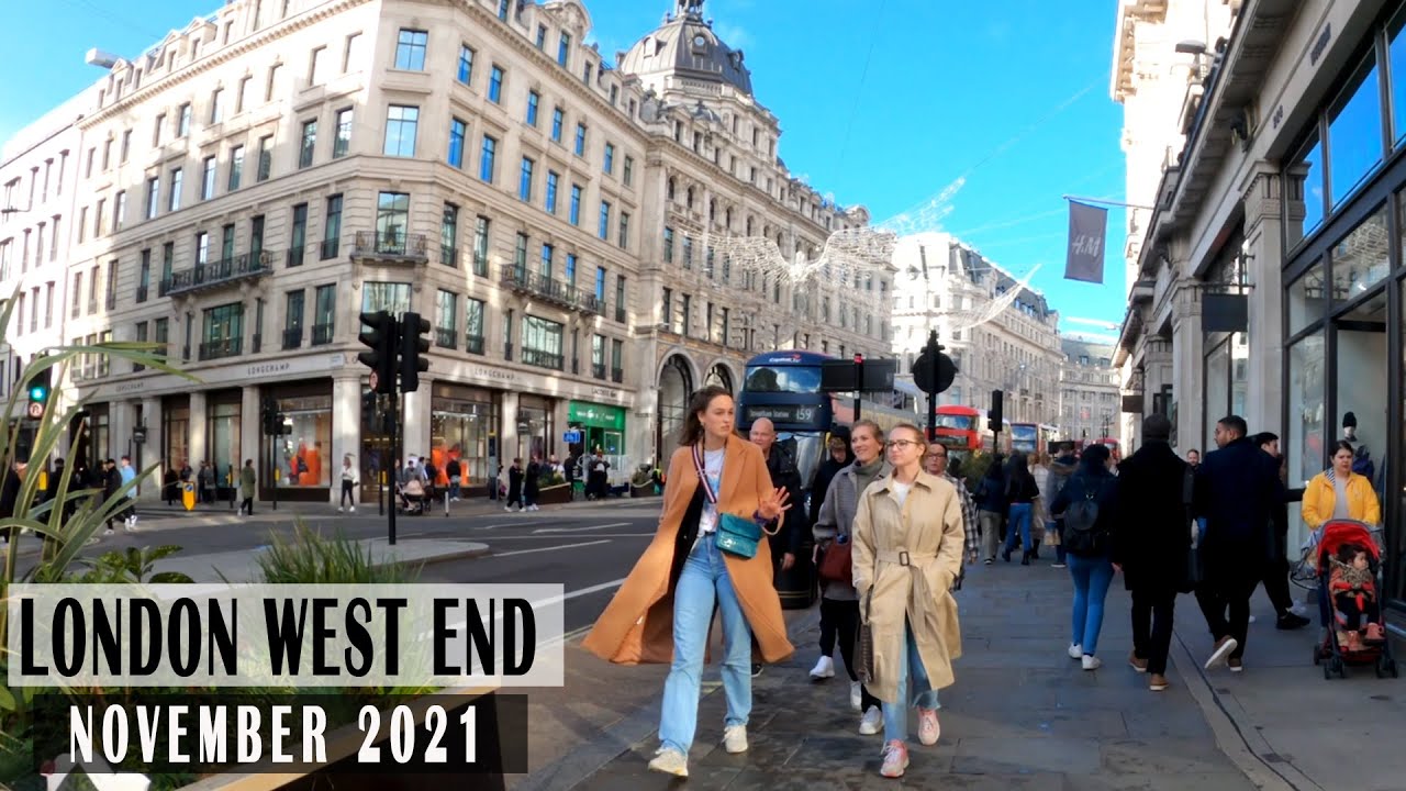 London Autumn 🍂Walk in London West End – November 2021 | Central London Walk [4K]