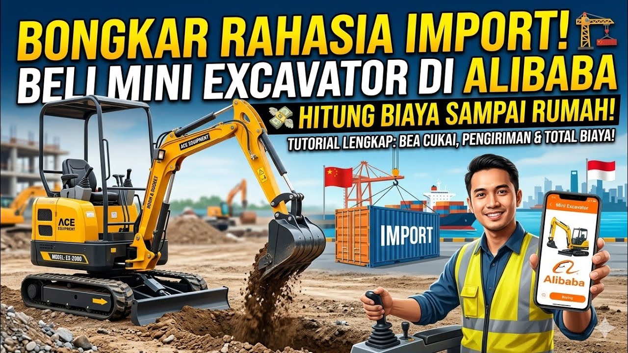 Harga Alat Berat #MiniExcavator:Biaya Kirim Barang Dari China Ke Indonesia