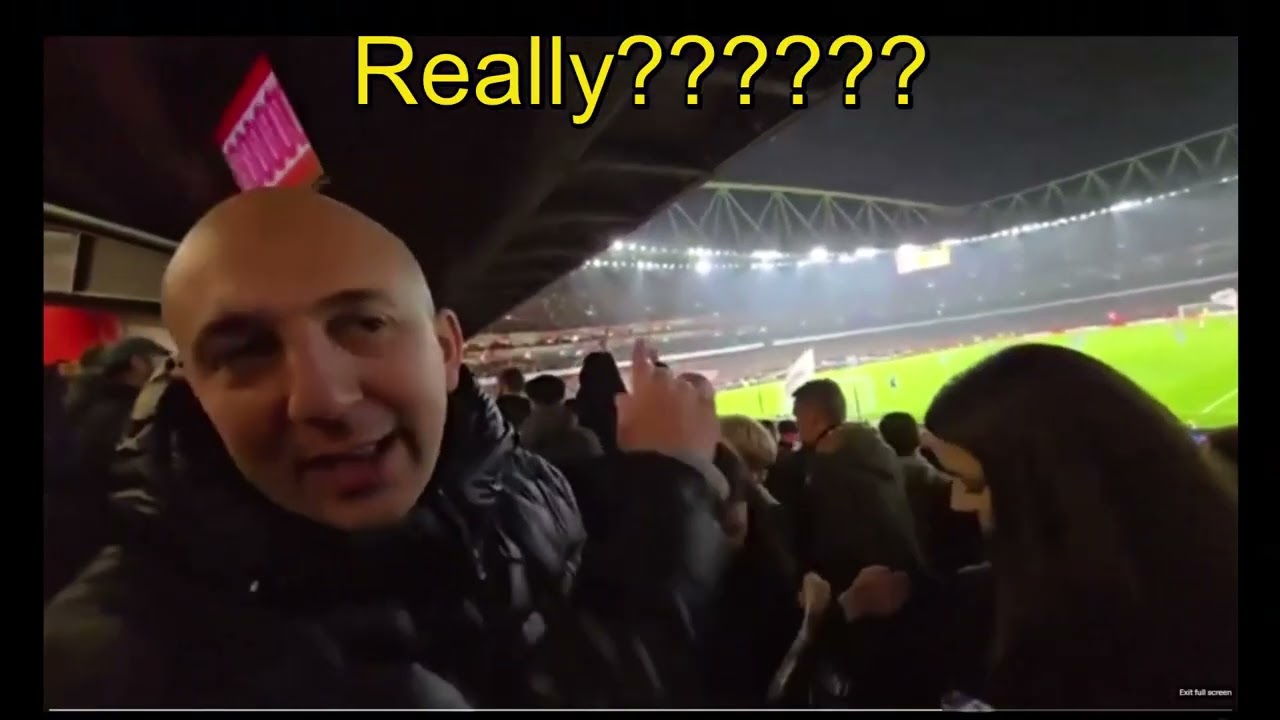 Arsenal v Tottenham fans. 2-1 to the Arsenal. Spurs fans mug themselves off and are silenced. 2025