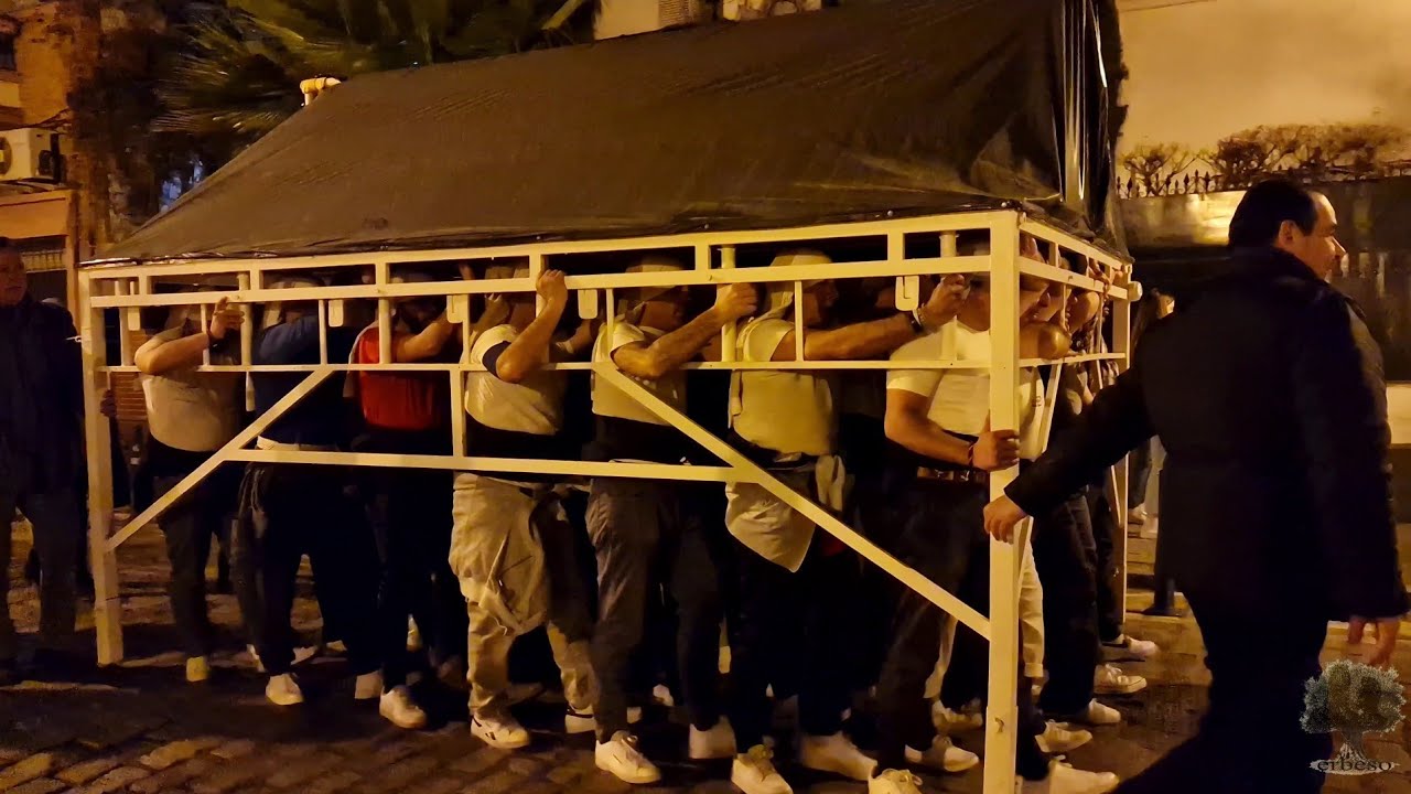 ENSAYOS: Paso de palio de la Virgen de la Paz