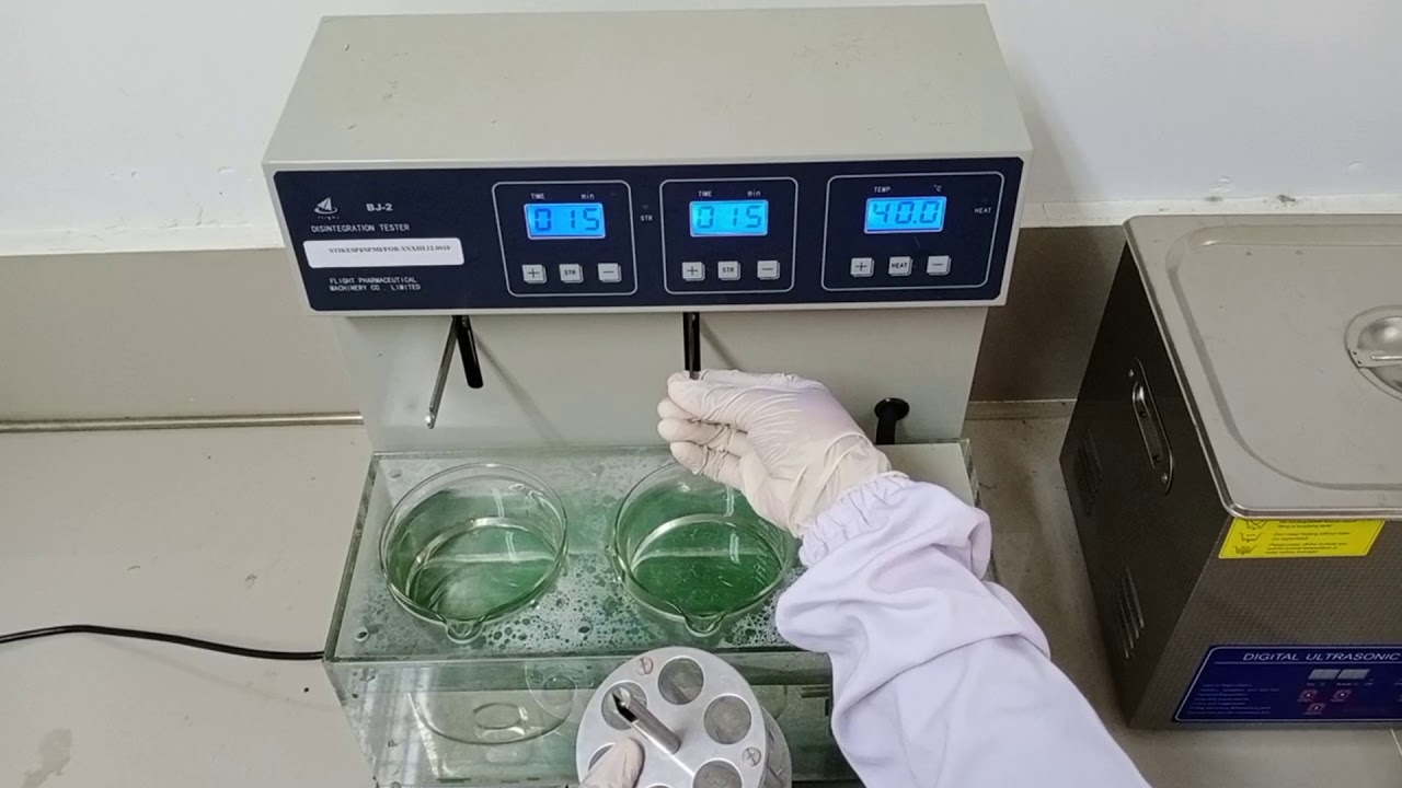 Cara penggunaan alat DISINTEGRATION TESTER ( UJI WAKTU HANCUR TABLET )
