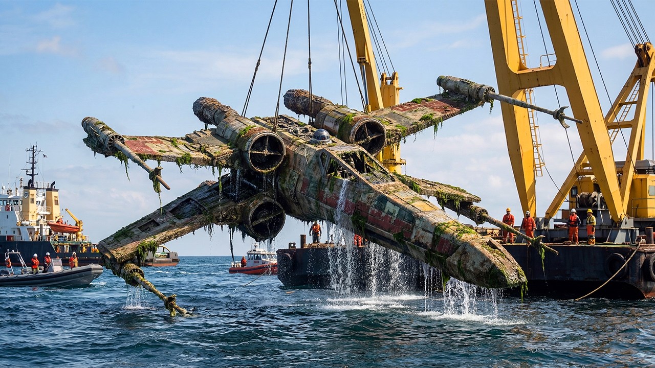 We Found Luke Skywalker’s Legendary X-Wing Starfighter | Salvaged from the Sea ASMR