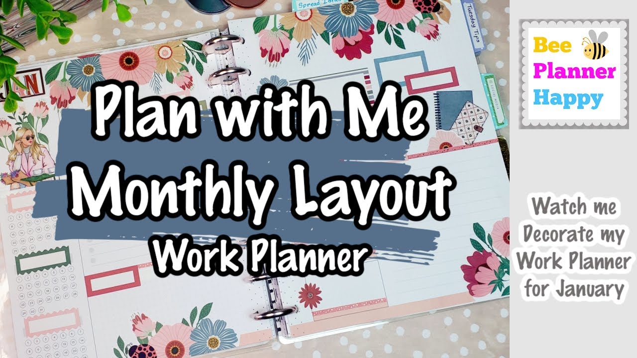 Plan with Me - Happy Planner Monthly Layout - Using RongRong Coffee Queen sticker book - January
