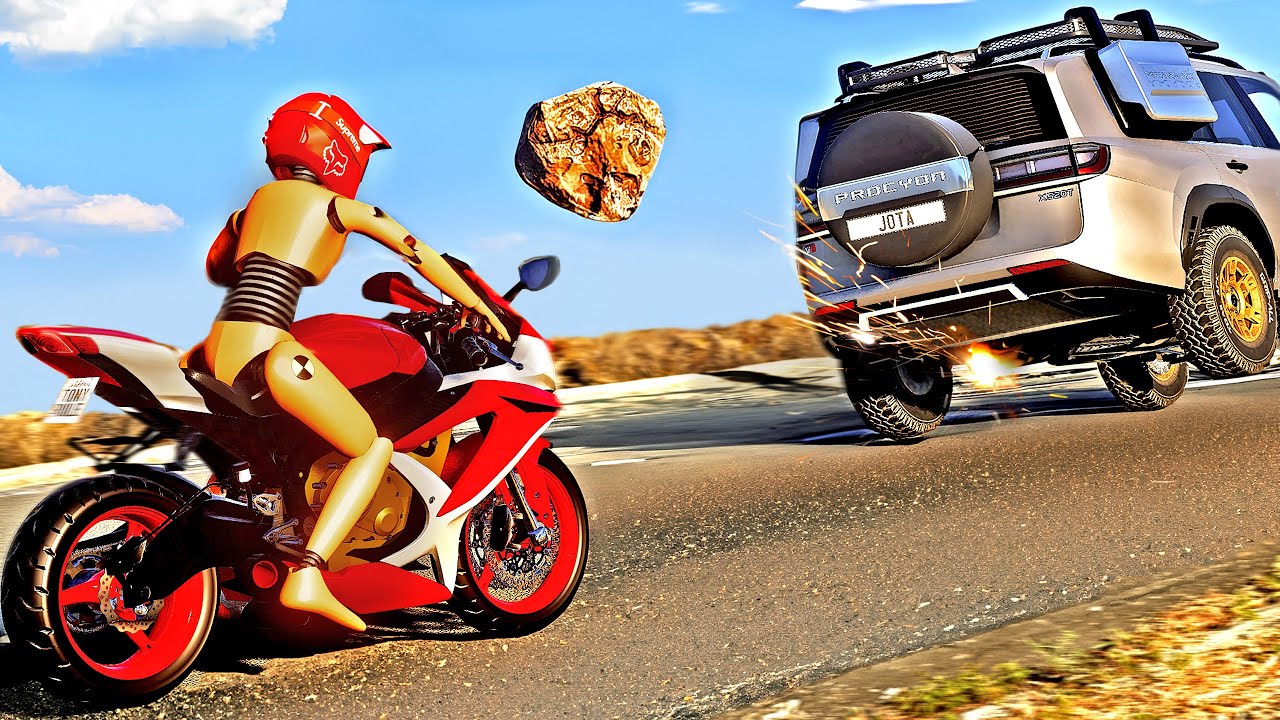 Intense Motorbike Crashes #01 [BeamNG.Drive]