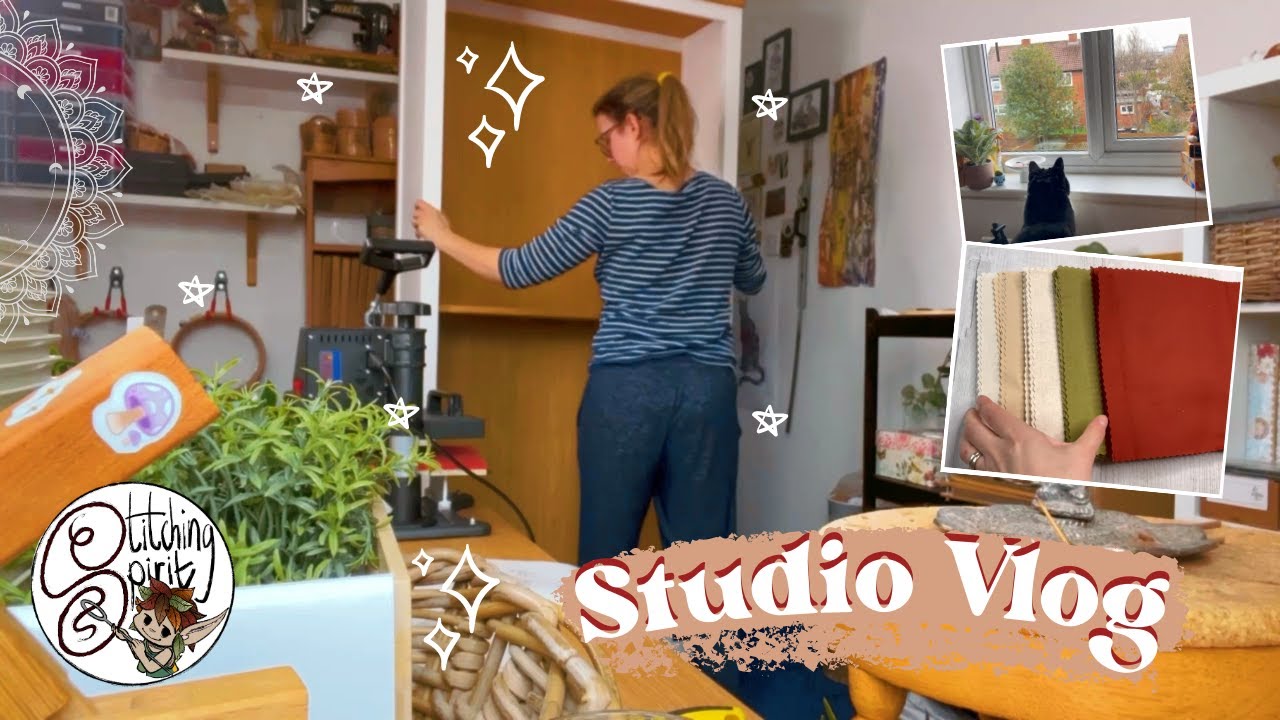 Embroidery Studio Vlog 07※ Earth Fabric Collection restock and Expanding space